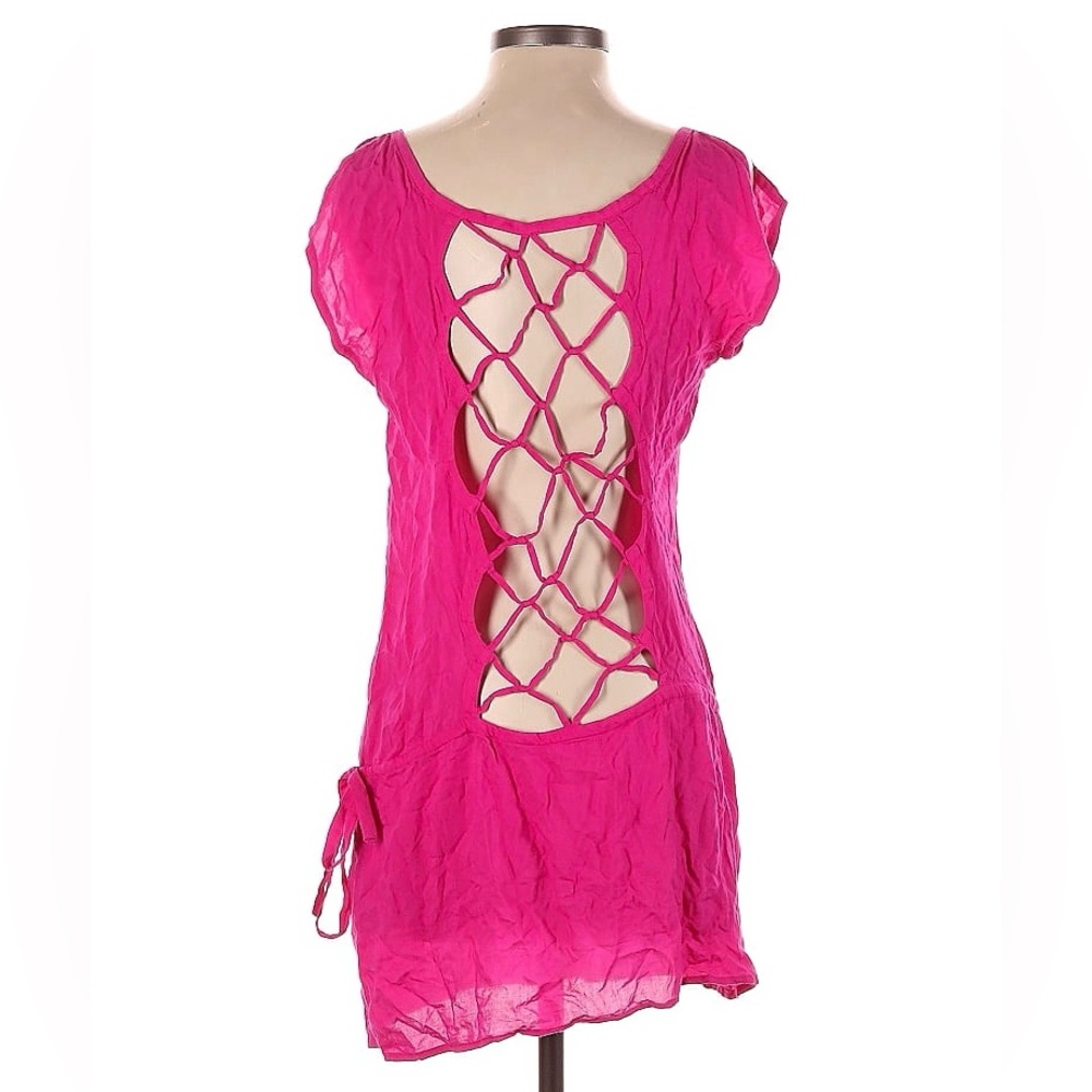 Pink Open Back Dress